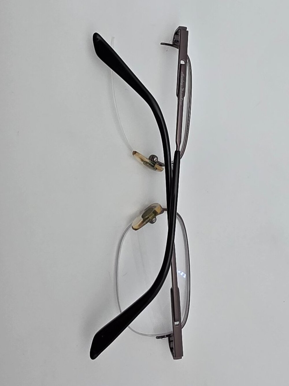 Harley Davidson HD255 Gunmetal Semi Rimless Eyeglasses Frame w Flexhinge & Case - Picture 11 of 16